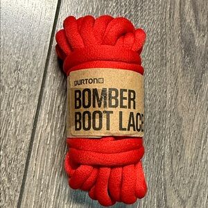 NEW Burton Snowboard Boot Laces Vibrant Red Bomber Replacement Lace Pair Unisex